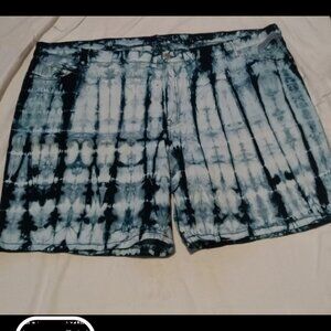 Denim and white shorts